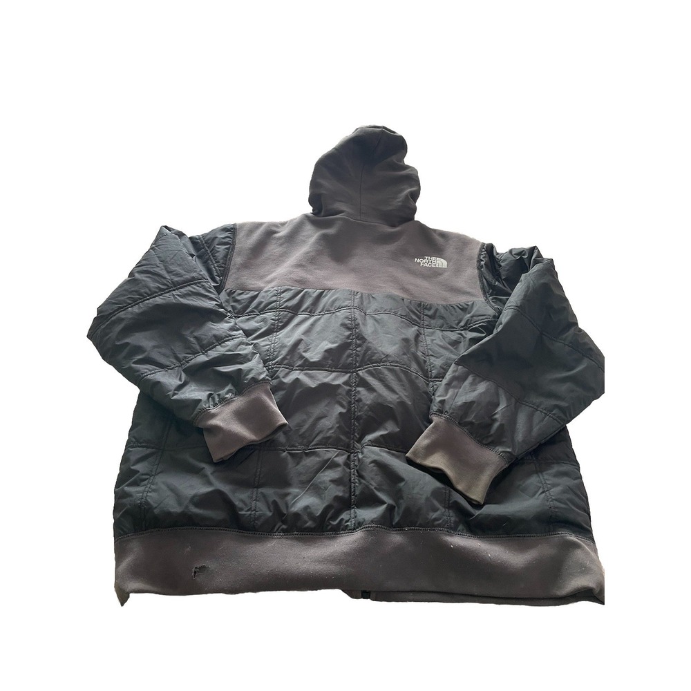 North Face Men's XL Black and Gray Double sided Puffer Jacket Reversible - Picture 8 of 11